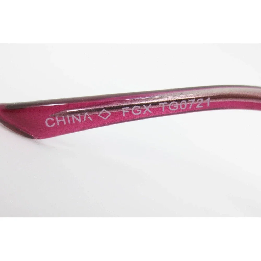 FGX KP3000 Berry Purple Rectangular Eyeglasses Frames 49-16-135 TG0721